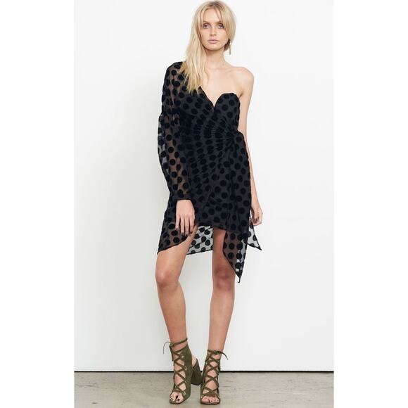 Free People ISLA Caught Out Draped Dress Black Dress Size S NWT - Picture 2 of 14